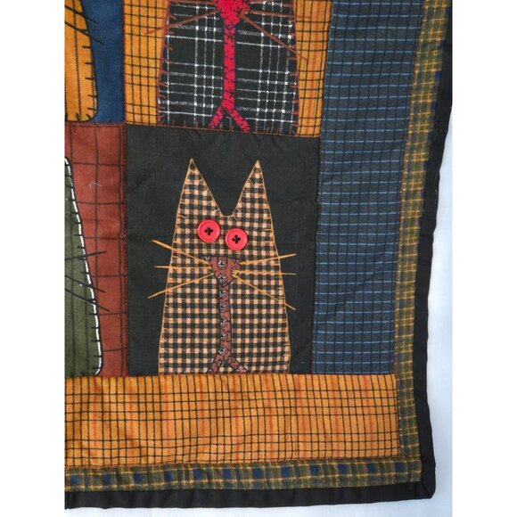 Handcrafted Alley Cat Tales Wall Hanging by Spring Industries Finished Farmhouse - Picture 4 of 9